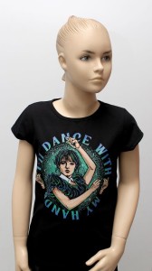 Bluzka dziewczęca taniec Wednesday Addams czarna