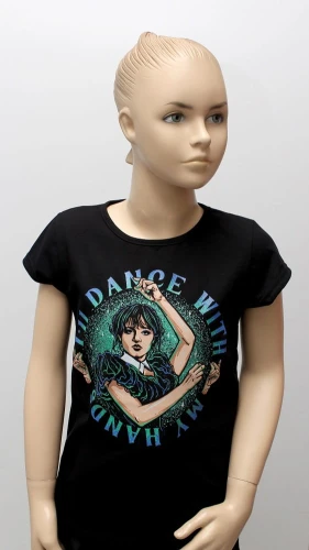 Bluzka dziewczęca taniec Wednesday Addams czarna