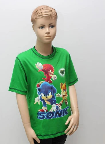 Koszulka dziecięca Sonic zielona