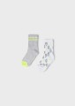 Skarpetki dziewczęce MAYORAL 10471 szary/biały/żółty