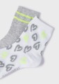 Skarpetki dziewczęce MAYORAL 10471 szary/biały/żółty