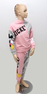 Dres dziewczęcy Myszka Mickey róż/szary