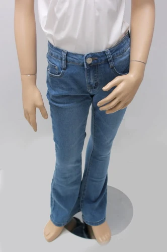 Spodnie dziewczęce dzwony jasny jeans