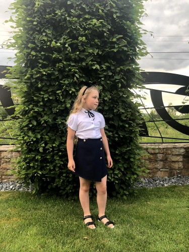 Spódnica dziewczęca ANBOR granatowa