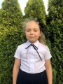 Biała bluzka koszulowa dziewczęca