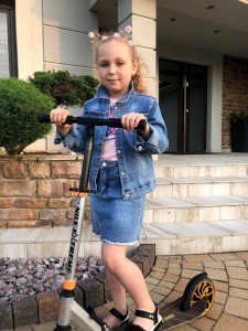 Komplet dziewczęcy 3- częściowy jeans, biały