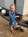 Komplet dziewczęcy 3- częściowy jeans, biały