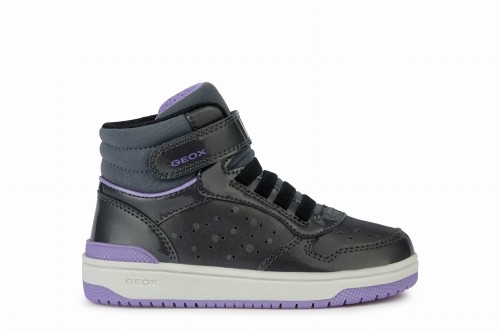 Buty dziewczęce GEOX J36HXA grafit, fiolet