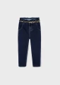 Spodnie slouchy z paskiem MAYORAL 4501 ciemny jeans