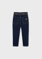 Spodnie slouchy z paskiem MAYORAL 4501 ciemny jeans