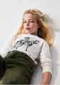 Koszulka dziewczęca MAYORAL 7058 kremowa