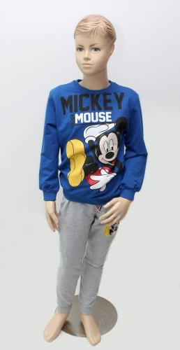 Komplet dresowy dla chłopca Myszka Mickey szary/niebieski