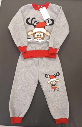Dres dziecięcy z reniferem szary
