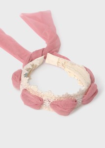Wianek dziewczęcy ABEL&LULA 5417 kremowo-rożowy