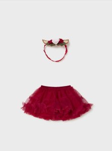 Spódnica tiulowa z opaską z uszkami dla dziewczynki MAYORAL 2803 czerwona