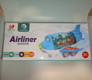 Zabawkowy pojaz- samolot, światło, dzwięk 27x12 cm obracający się 360°