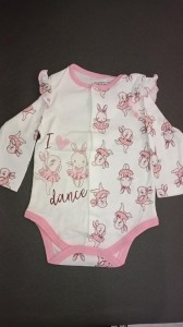 Body niemowlęce zajączki różowe
