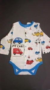 Body niemowlęce autka białe