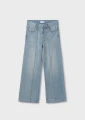 Szerokie spodnie jeansowe dla dziewczynki MAYORAL 6538 jasny jeans