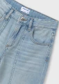 Szerokie spodnie jeansowe dla dziewczynki MAYORAL 6538 jasny jeans
