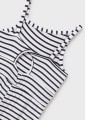 Kombinezon długi w paski dla dziewczynki MAYORAL 6867 biało, czarny