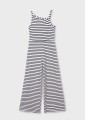 Kombinezon długi w paski dla dziewczynki MAYORAL 6867 biało, czarny