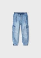 Szerokie spodnie cargo unisex MAYORAL 3573 jeansowe