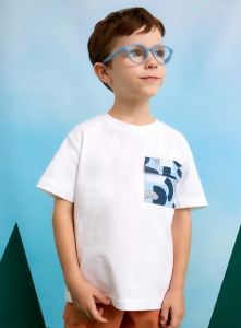 Koszulka chłopięca MAYORAL 3032 biało, niebieska