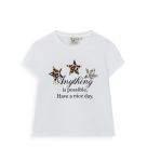 Koszulka dziewczęca ORYGINAL MARINES DFA3522F biała, panterka