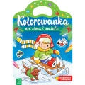 Kolorowanka na zimę i święta. Książeczka z naklejkami