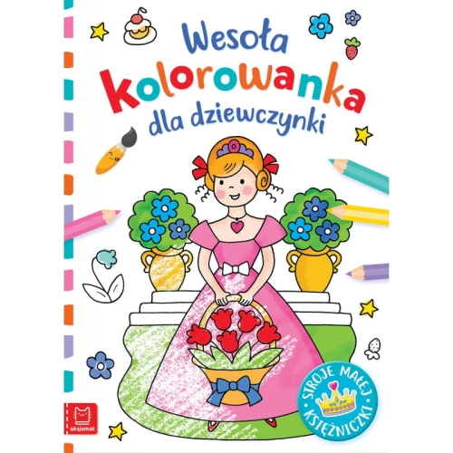 Wesoła kolorowanka dla dziewczynki. Stroje małej księżniczki