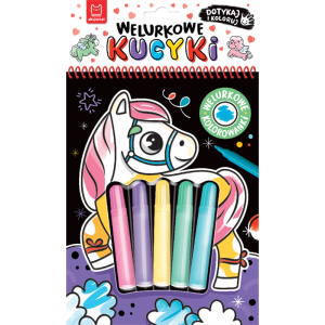 Welurkowe kucyki. Dotykaj i koloruj