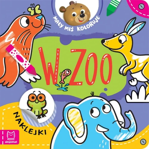 Mały miś koloruje. W zoo