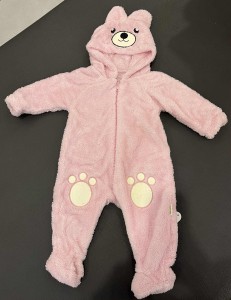 Pajac niemowlęcy miś różowy