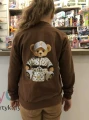 Bluza dziewczęca z misiem czekoladowa