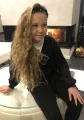 SWETER DZIEWCZĘCY Z KWIATAMI 3D CZARNY