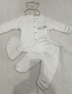 Wyprawka niemowlęca 3-częściowa śmietankowa