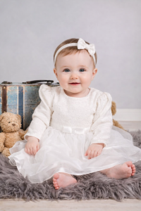 Sukienka do chrztu dla dziewczynki ARTEX ecri