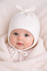 Czapka dziewczęca BROEL NEVA kremowa