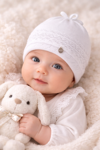 Czapka dziewczęca JAMIKS DEKSIA srebrna