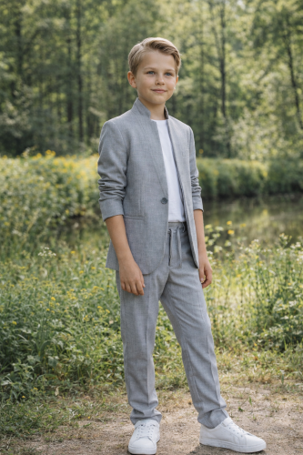 Garnitur chłopięcy 3-częściowy szary