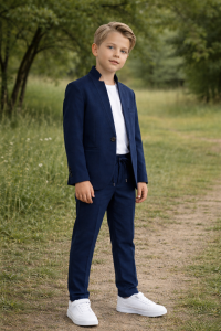 Garnitur chłopięcy 3-częściowy w kolorze granatowym