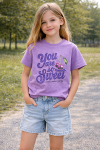 Koszulka dziewczęca ORIGINAL MARINES DGP3181F fiolet