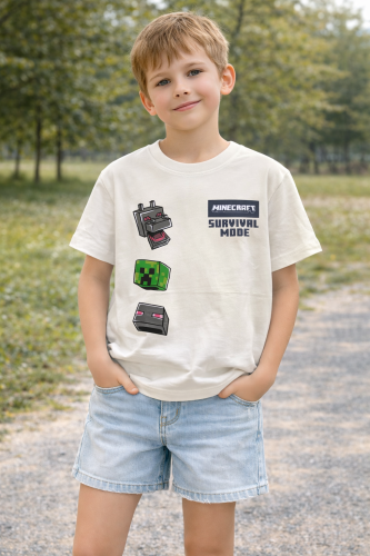 Koszulka chłopięca MINECRAFT ORIGINAL MARINES DGPV2036B biel