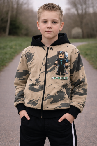 Bluza dziecięca MINECRAFT beżowa
