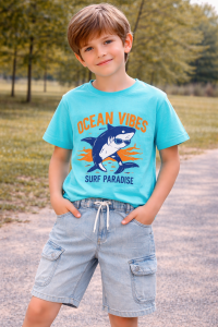 Bermudy chłopięce ORIGINAL MARINES DGP2255B jeansowe