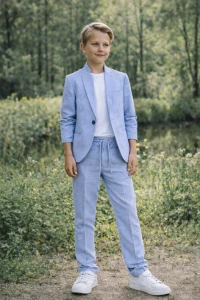 Garnitur chłopięcy 3-częściowy błękitny