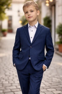 Garnitur 2 częściowy chłopięcy granatowy