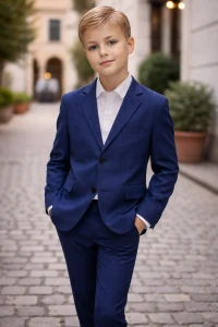 Garnitur chłopięcy 2 częściowy granatowy, szkoła, komunia