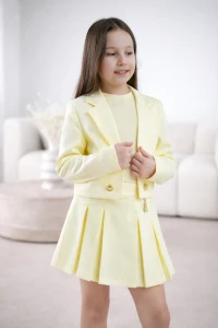 Spódnico-szorty dziewczęce Anbor żółte